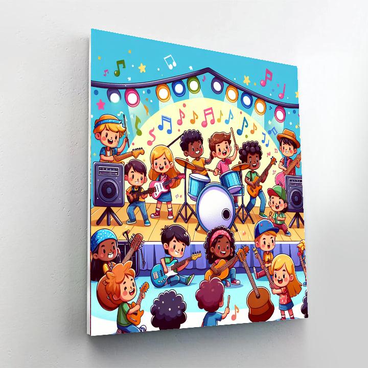 Harmonious Music Fest Number Painting