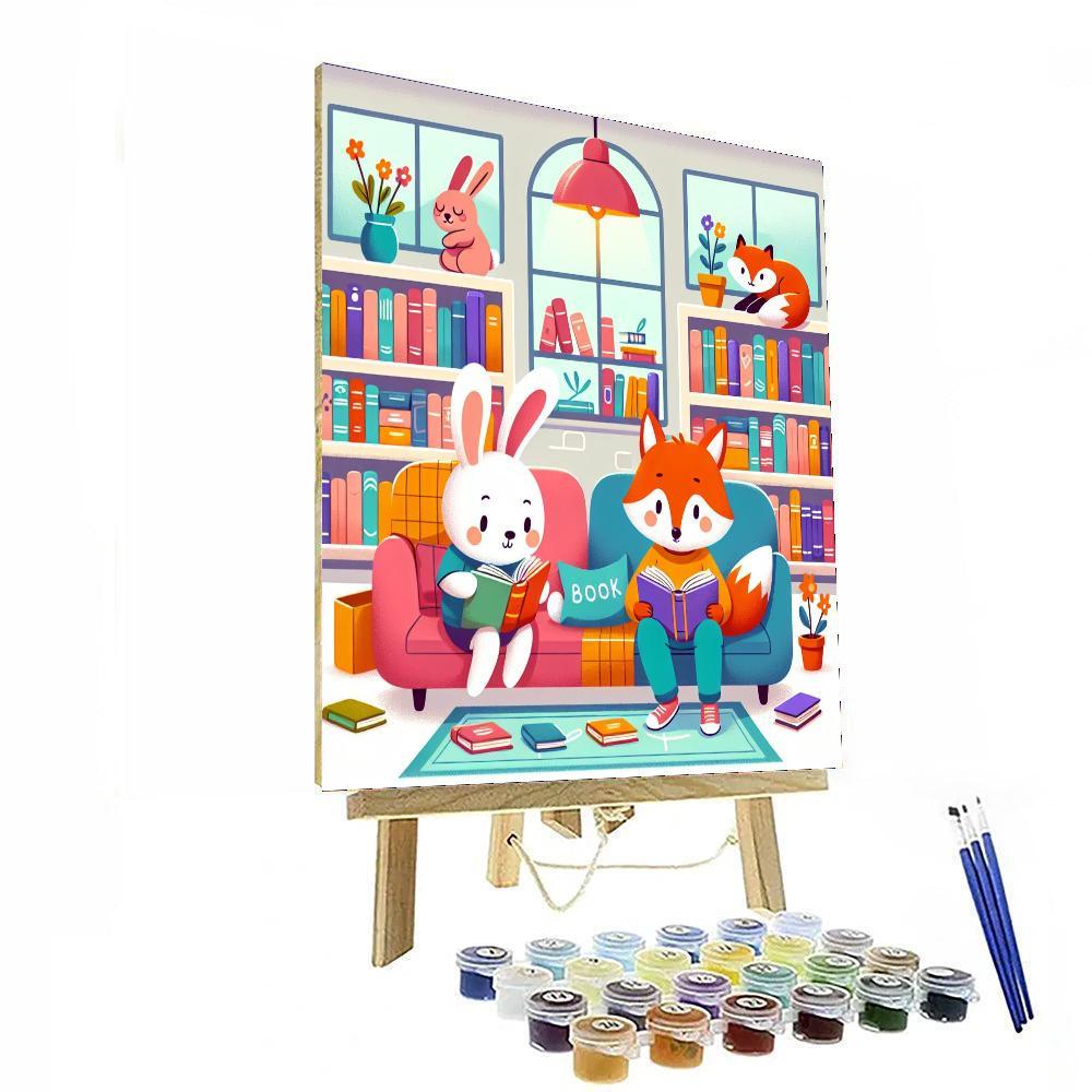 Cozy Animal Library Paint By Numbers