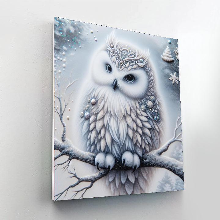 Magical Snowy Owl Tale Paint By Color