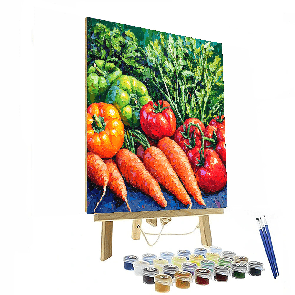 Cézanne Inspired Vegetable Garden Delight - DIY Painting By Numbers Kit