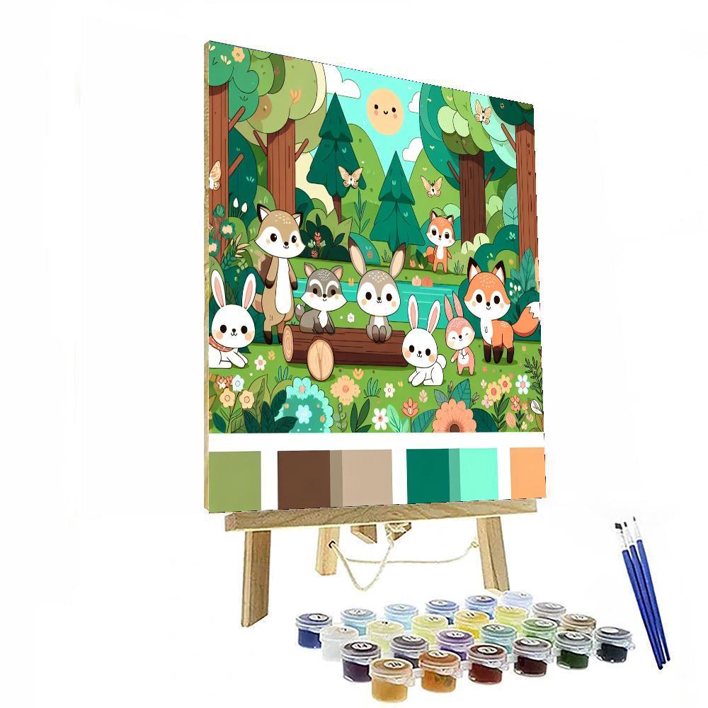 Joyful Forest Critters Numbered Painting Kits