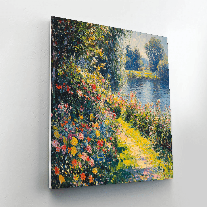 Monet Inspired Lush Oasis  Paint By Number