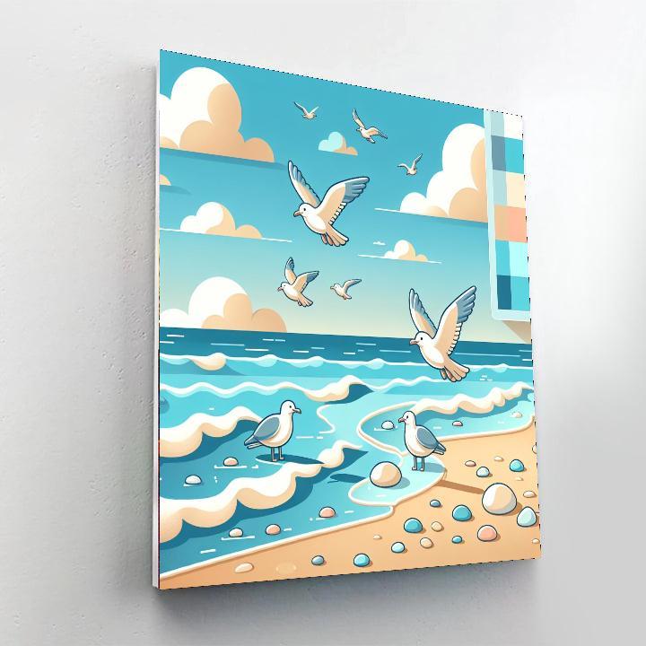Dreamy Seaside Getaway Paint By Numbers Art
