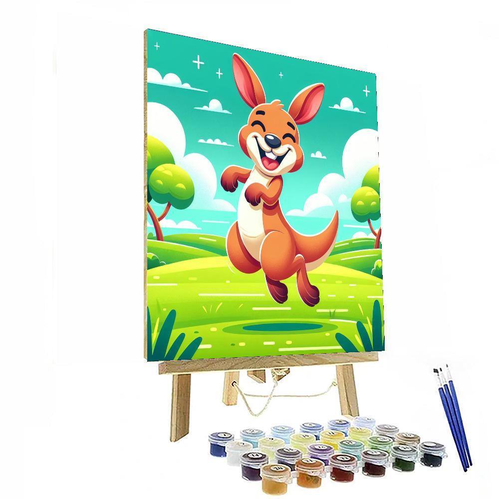 Energetic Kangaroo Paint By Color