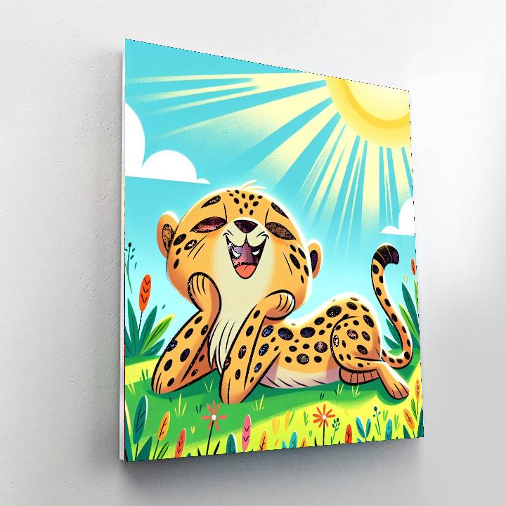Joyful Cheetah Painting By Numbers Kit
