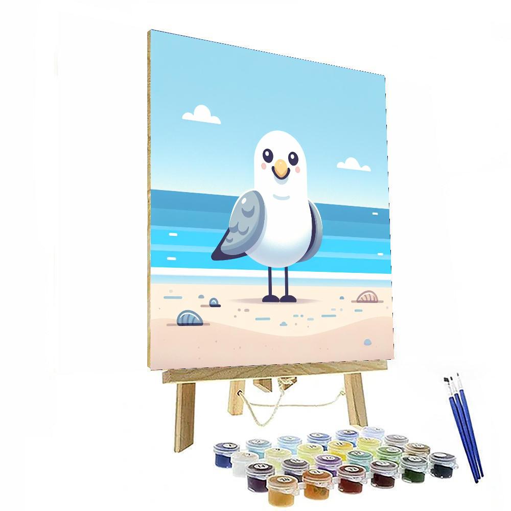 Sunny Seagull Paint By Numbers Art