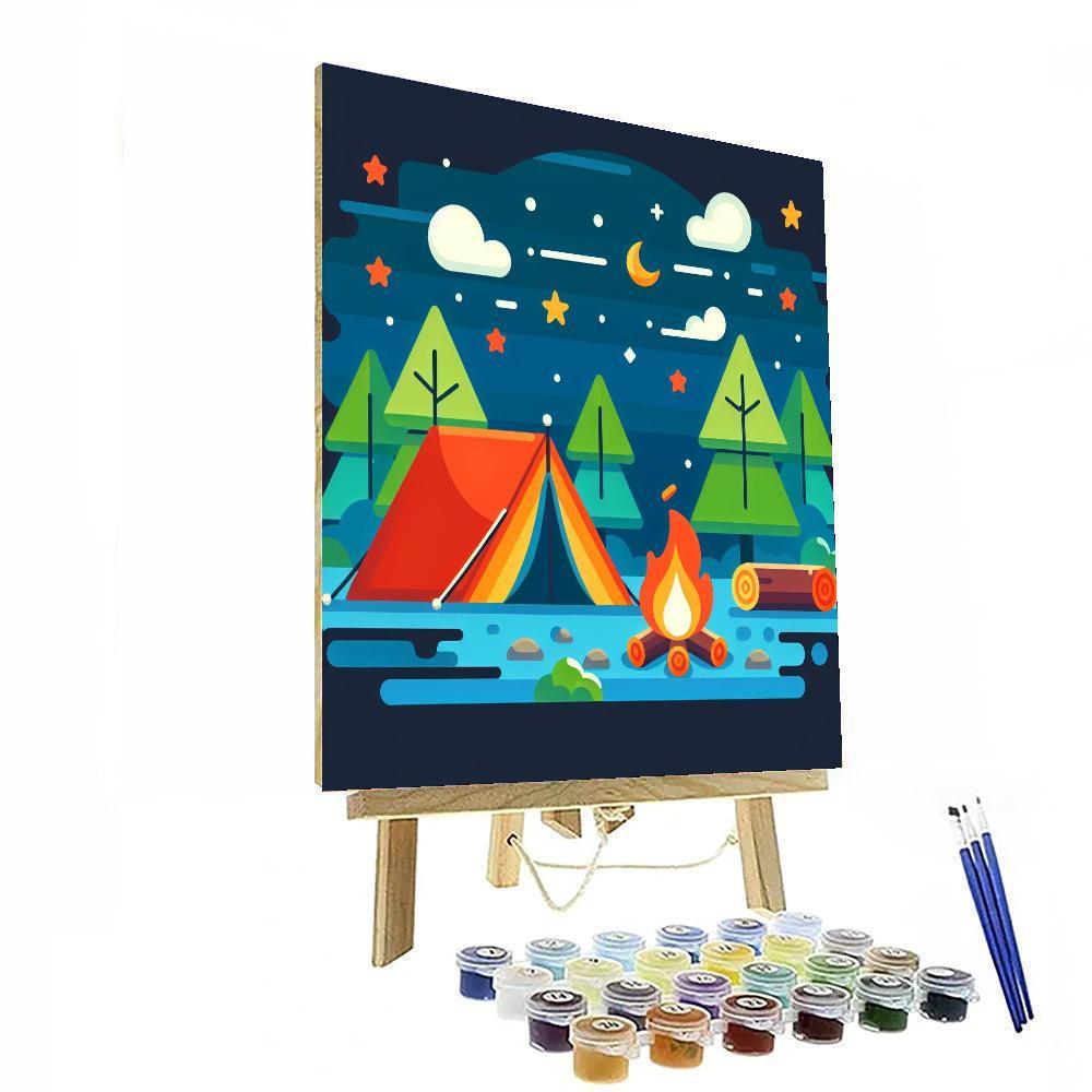 Happy Camping Trip Paint By Numbers