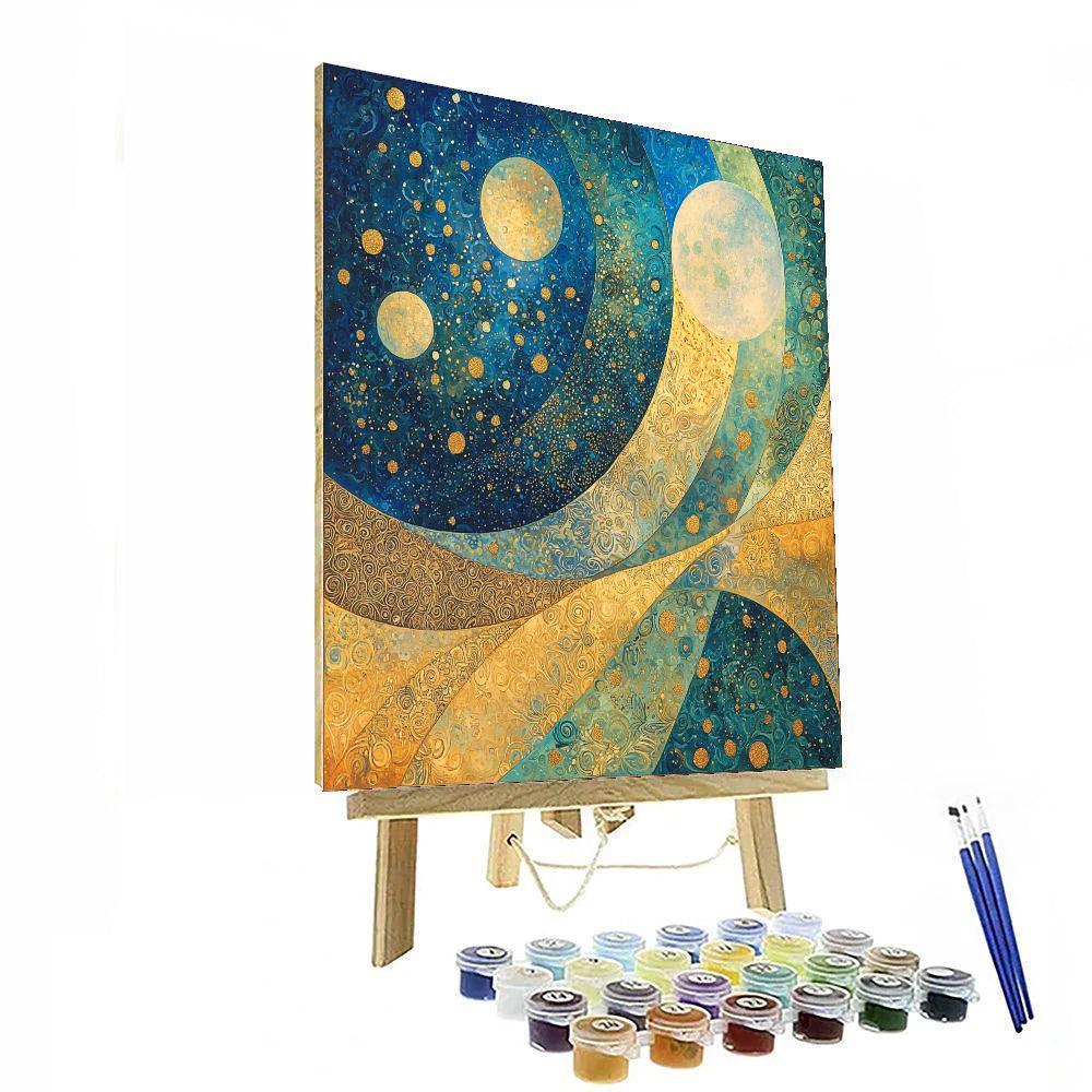 Gustav Klimt Inspired Celestial Beings  DIY Paint By Numbers