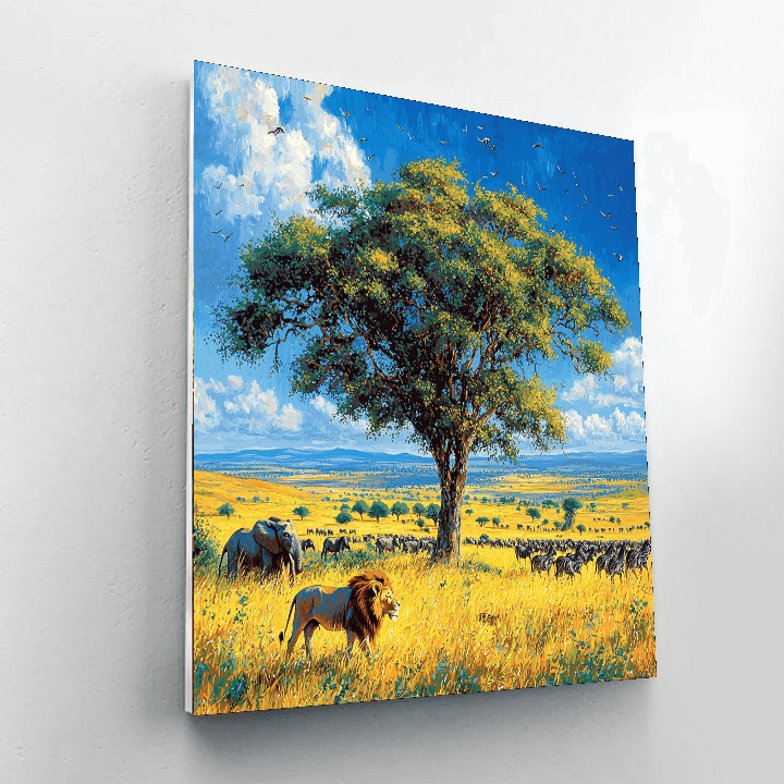 Masai Mara National Reserve - Kenya Painting By Numbers Kit