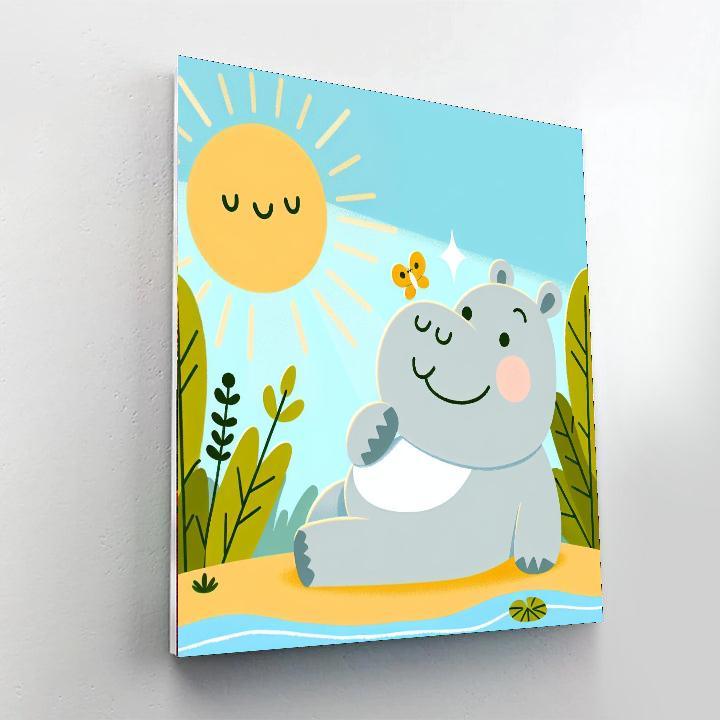Giggles The Hippo Paint By Numbers Kits