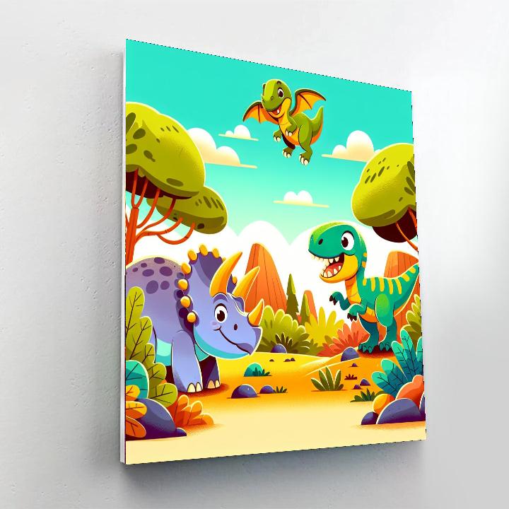 Lively Dinosaurs Paint By Numbers