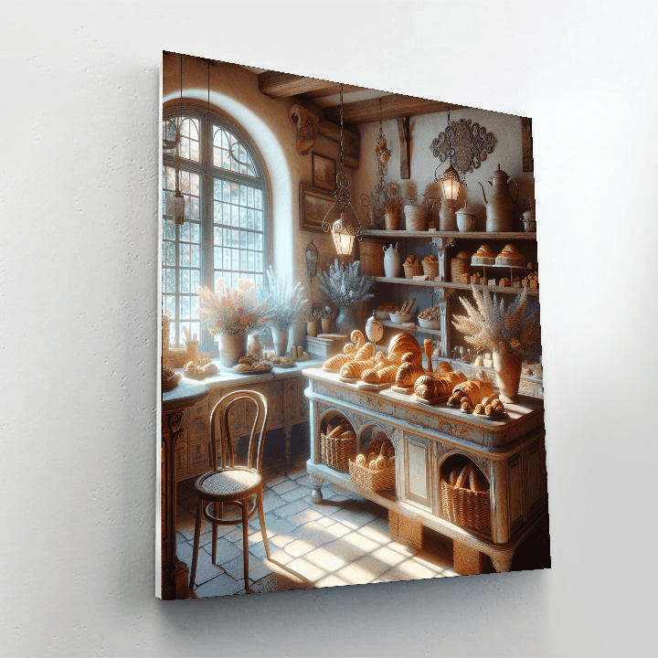 Charming Rustic Bakery Number Painting