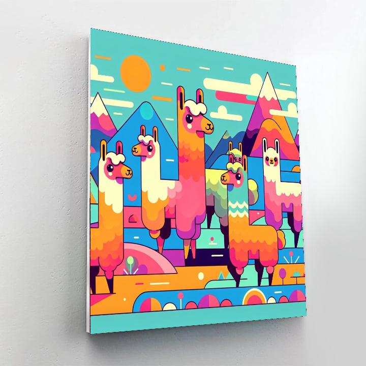 Laughing Llama Lands Painting By Numbers Kit