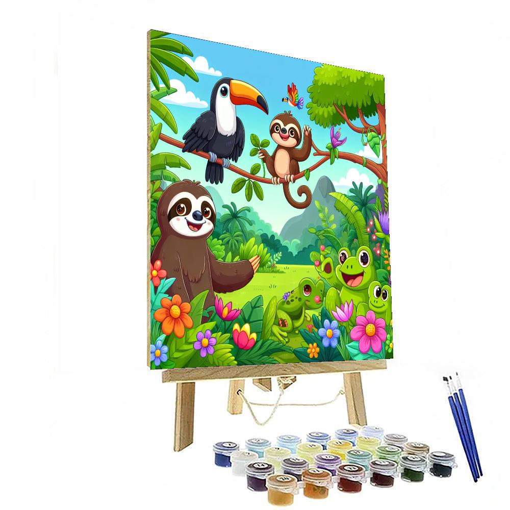 Rainforest Revelry Painting Number Kit