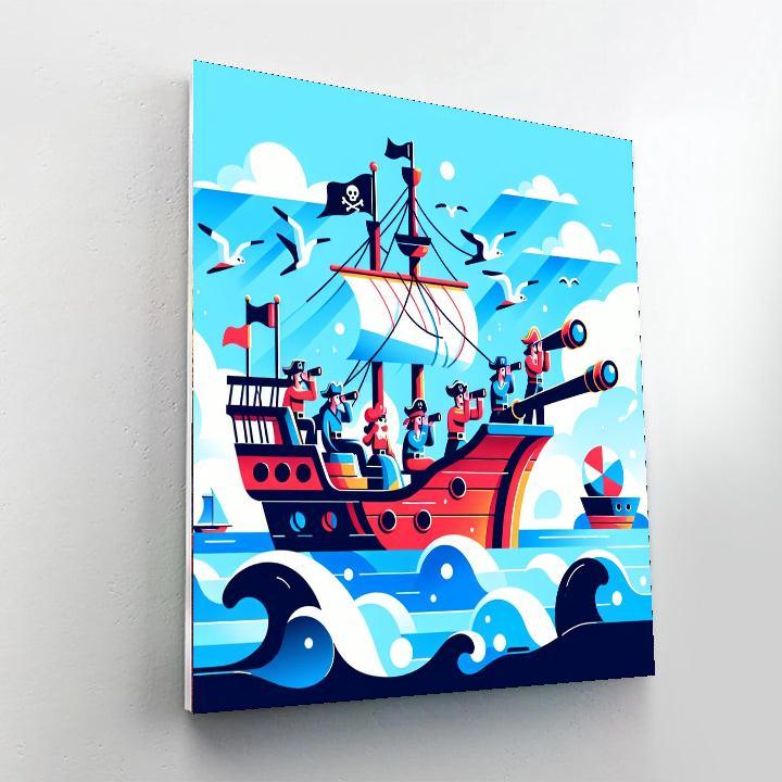 Adventurous Pirate Escape Painting By Numbers Kit
