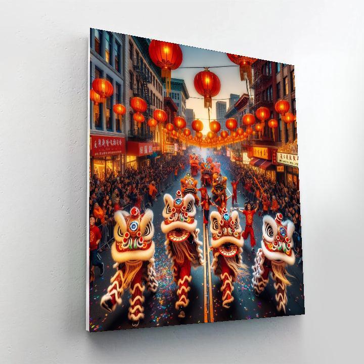 Lunar New Year Parade - Usa Numbered Painting Kits