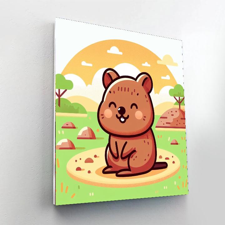 Quizzical Quokka Paint By Numbers Art