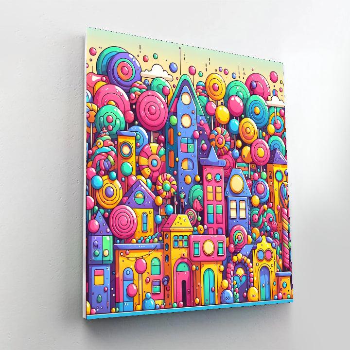 Bubblegum City Dreams Paint By Numbers Art