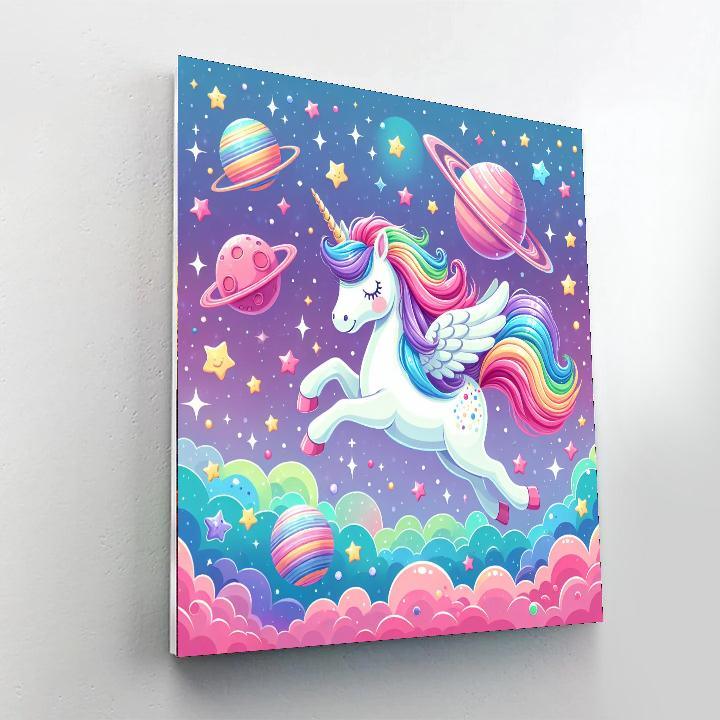 Dreamy Unicorn Galaxy Paint By Numbers Art
