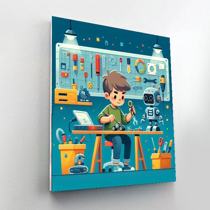 Futuristic Robot Challenge Paint By Number
