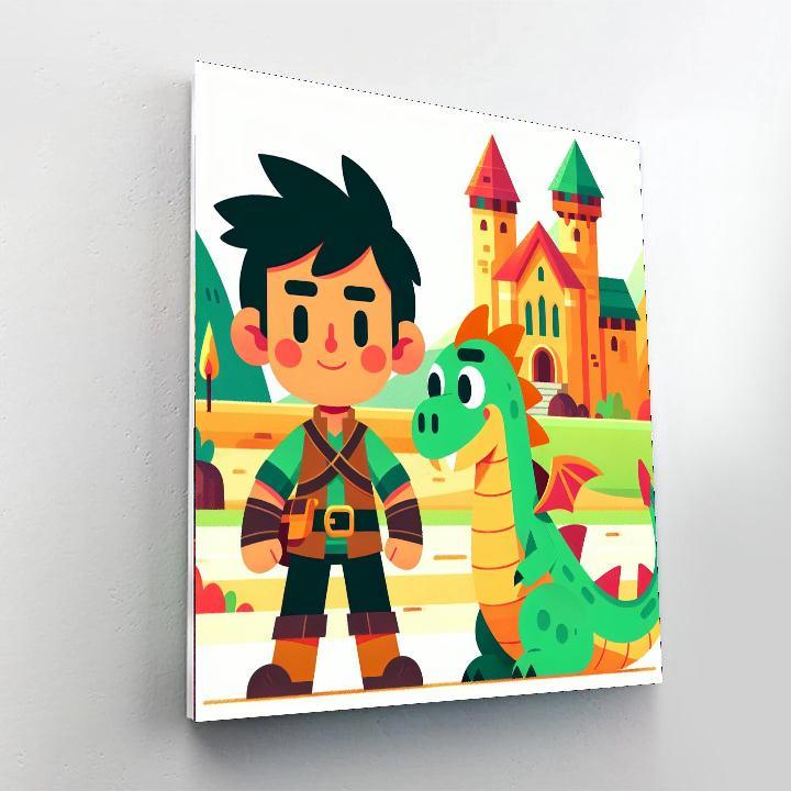 Medieval Dragon Tamer Paint By Number