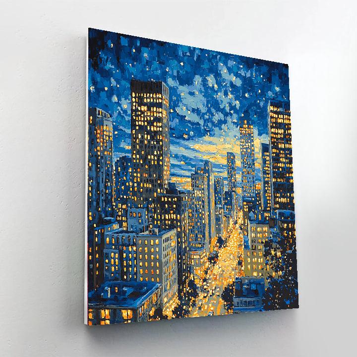 Hopper Inspired Urban Vibes In Motion  Paint By Color