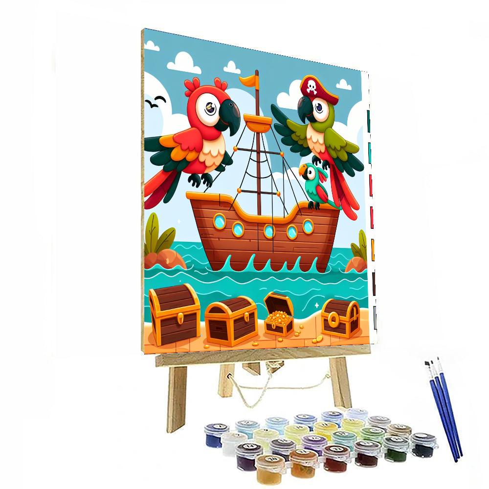 Pirate Parrots Paint By Numbers
