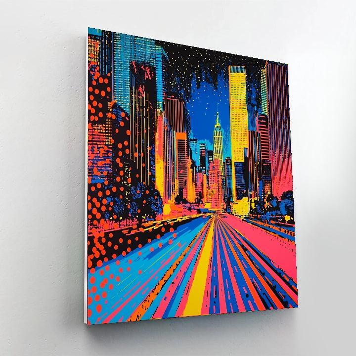 Roy Lichtenstein Inspired Lichtenstein's Urban Pop  DIY Paint By Numbers