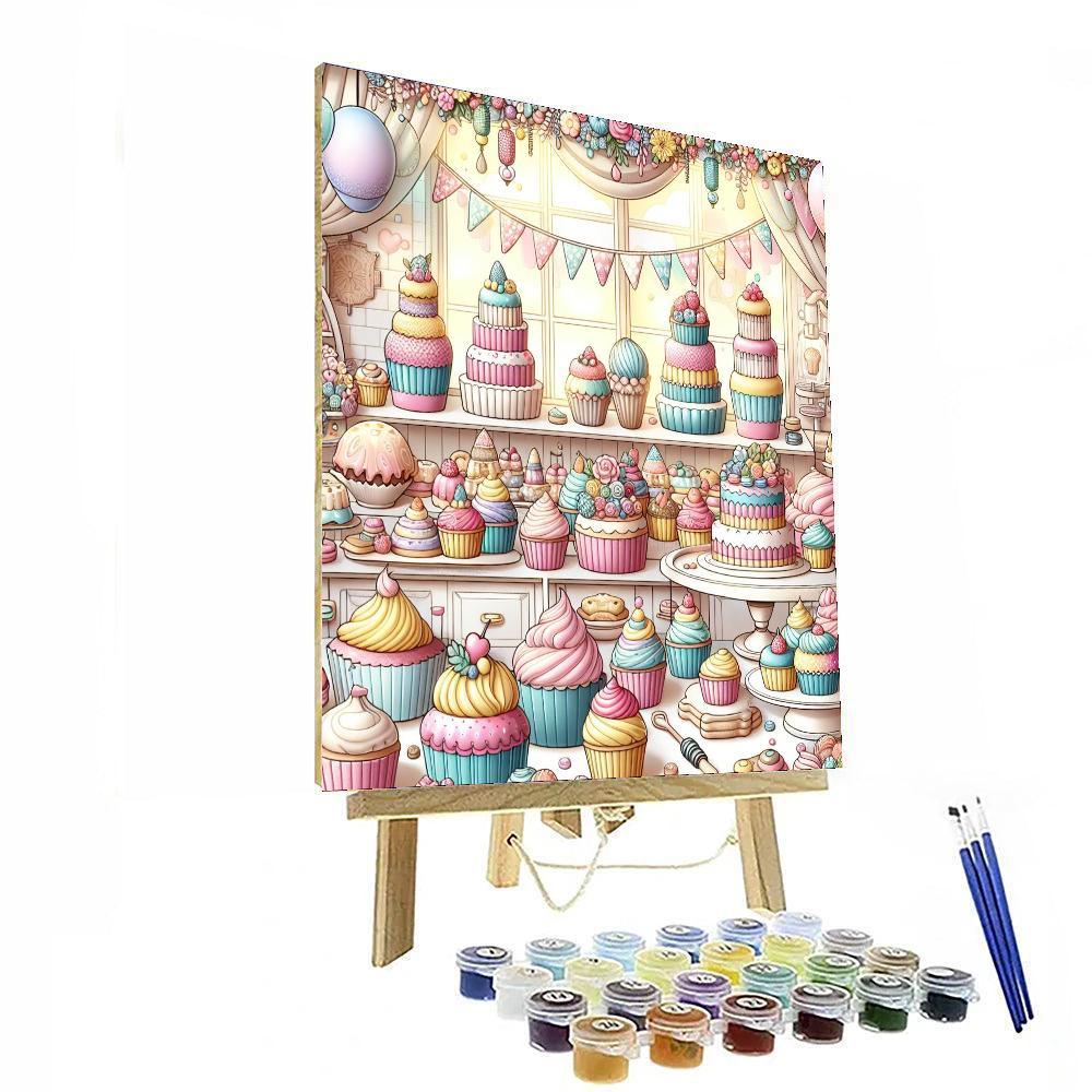 Delightful Cupcake Bakery Paint By Numbers Kits