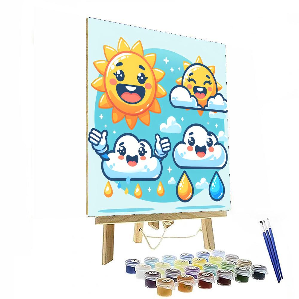 Charming Weather Friends Number Painting