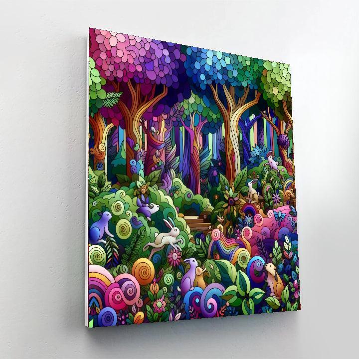 Fanciful Forest Retreat Number Painting