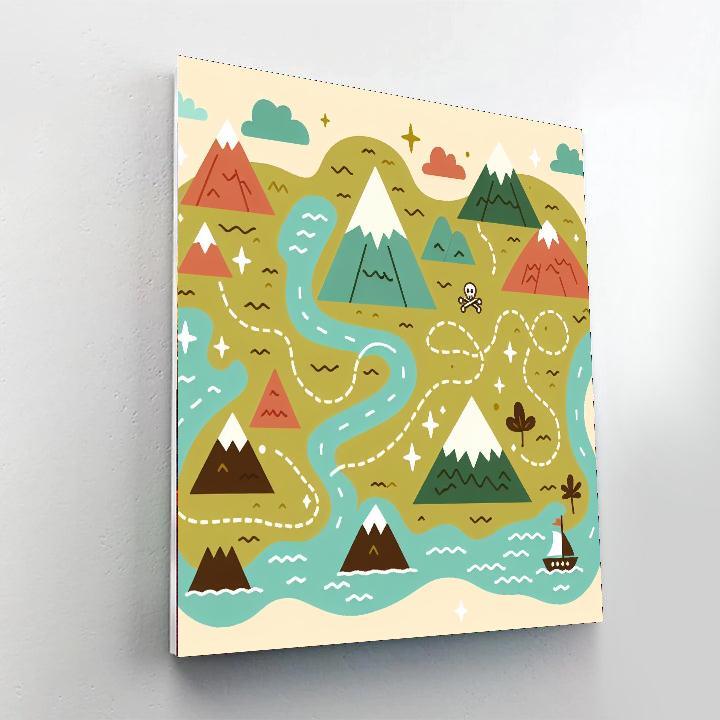 Explorer’s Map Adventure Paint By Color