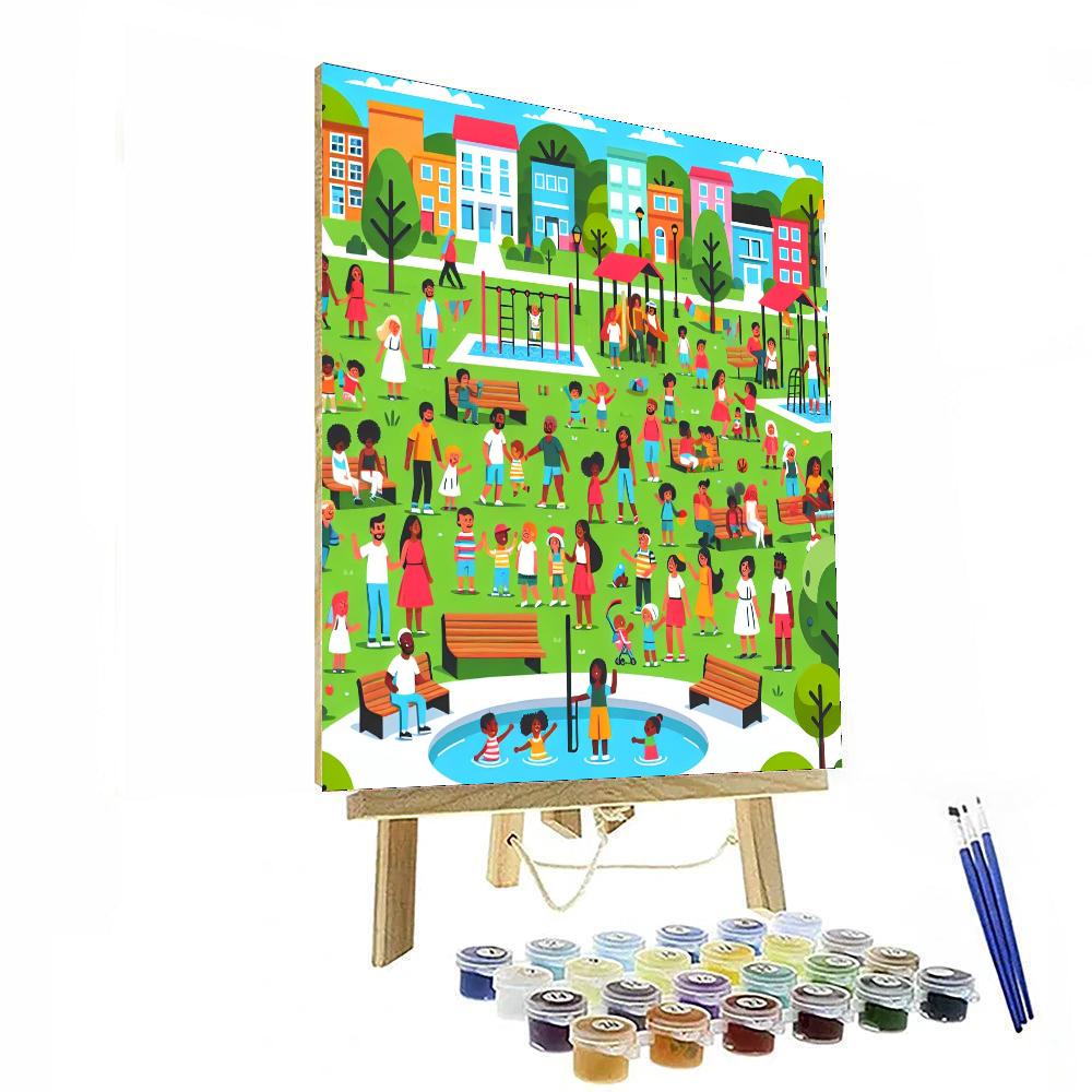 Cheery Town Park Painting Number Kit