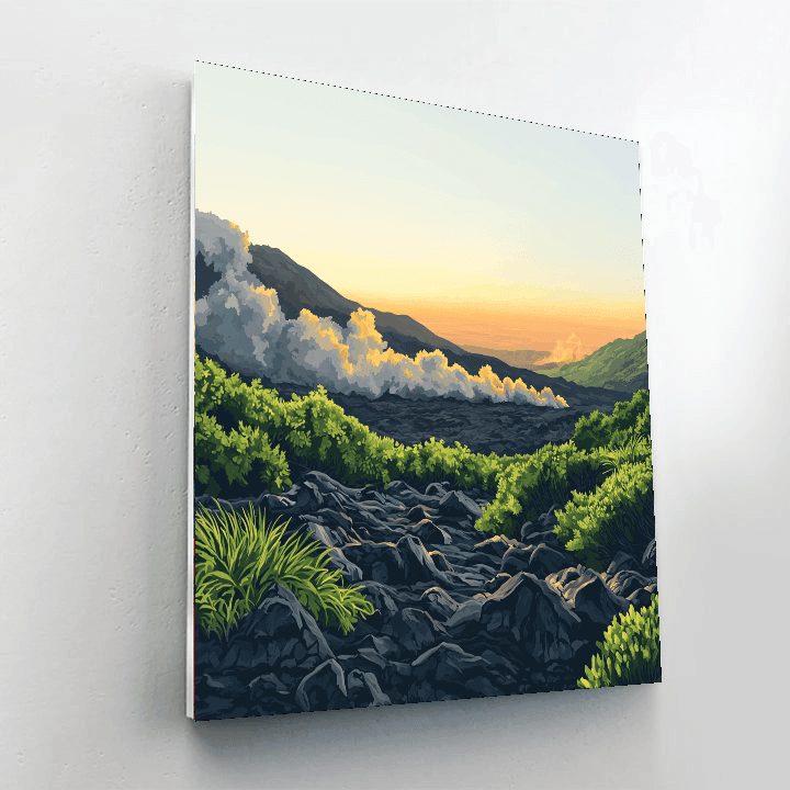 Hawaii Volcanoes National Park Number Painting