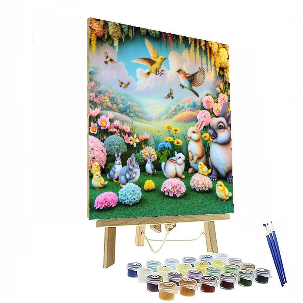 Charming Little Garden Friends Paint By Numbers Art