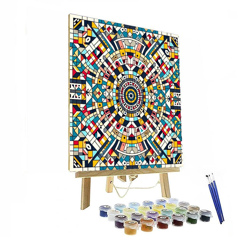 Colorful Cultural Mosaic Numbered Painting Kits