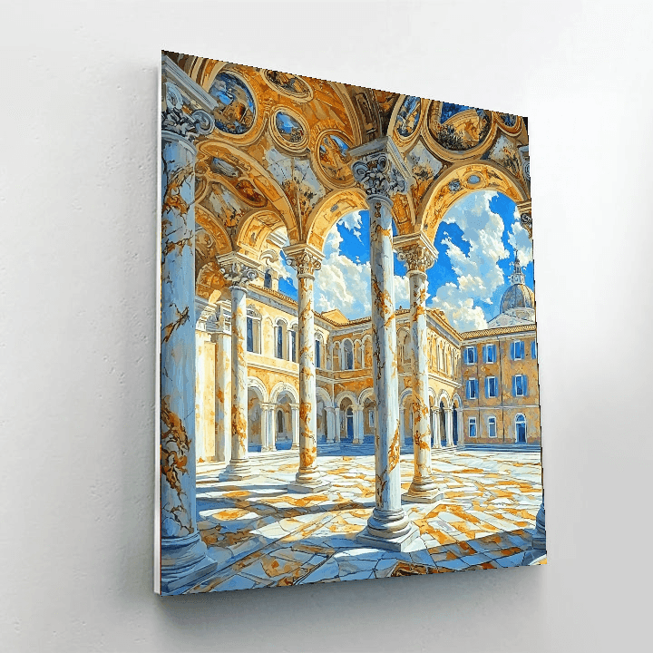 Michelangelo Inspired Michelangelo's Architectural Study  Painting By Numbers Kit