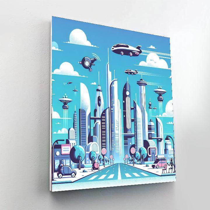 Futuristic City Numbered Painting Kits