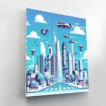 Futuristic City Numbered Painting Kits