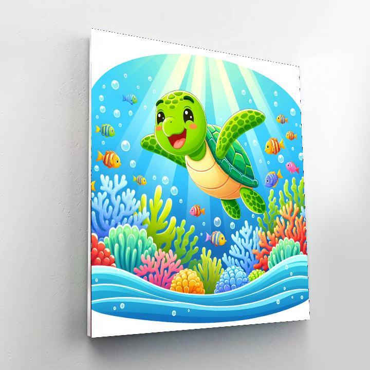 Happy Turtle Paint By Number