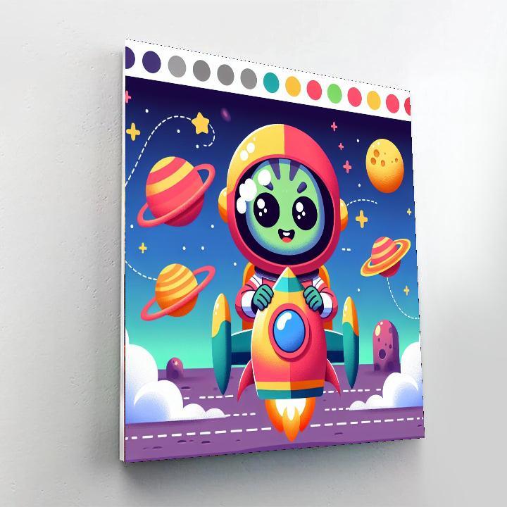 Space Race Challenge Paint By Color