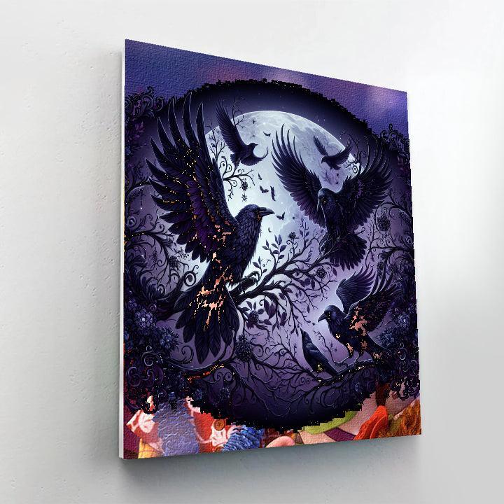 Gothic Raven Night Paint By Color