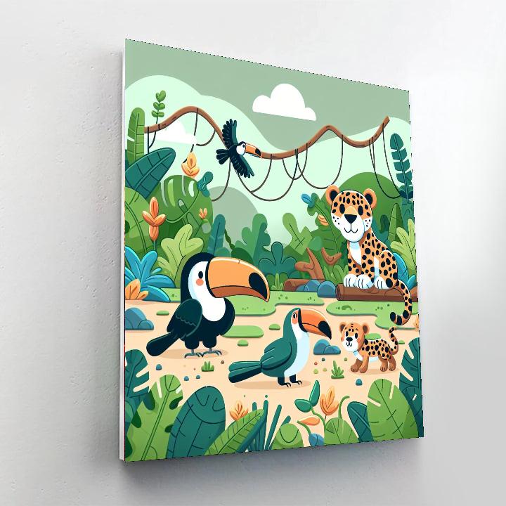 Jovial Jungle Journey Painting By Numbers Kit