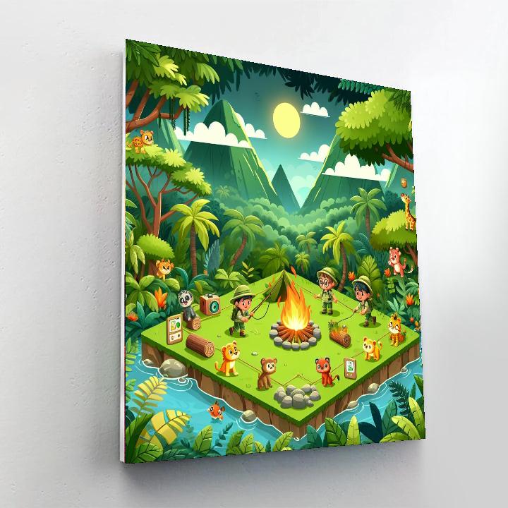 Adventurer's Jungle Camp DIY Paint By Numbers