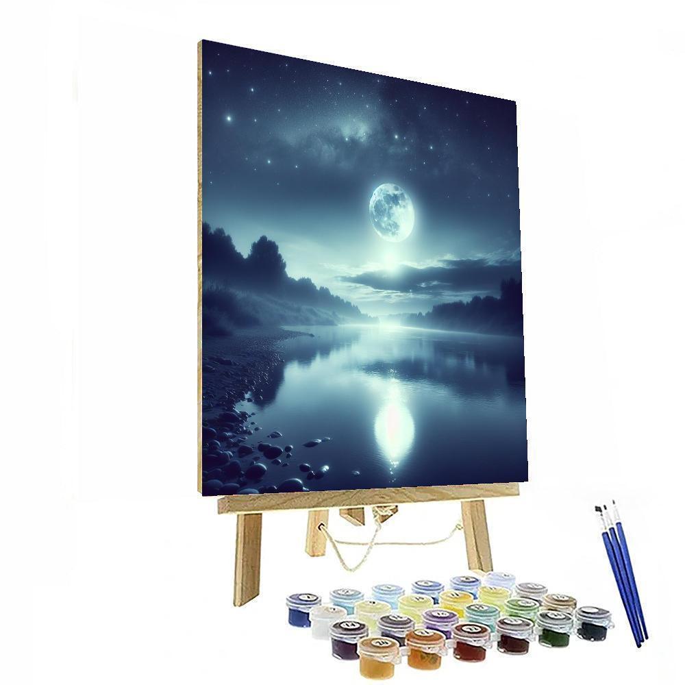 Moonlit Riverbank Paint By Numbers Art