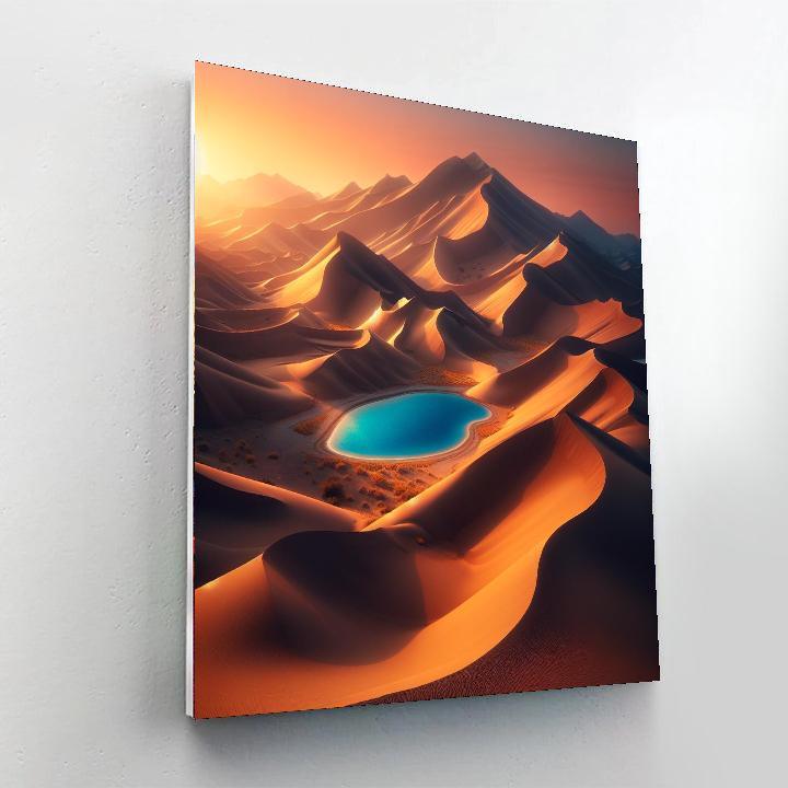 Desert Oasis Reflection Paint By Numbers