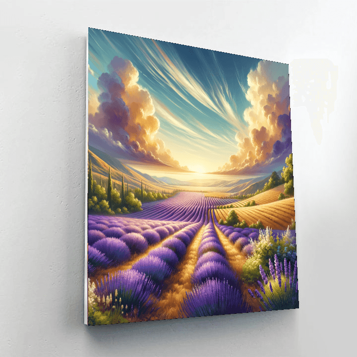 Rural Beauty Of Lavender Fields Paint By Numbers Kits