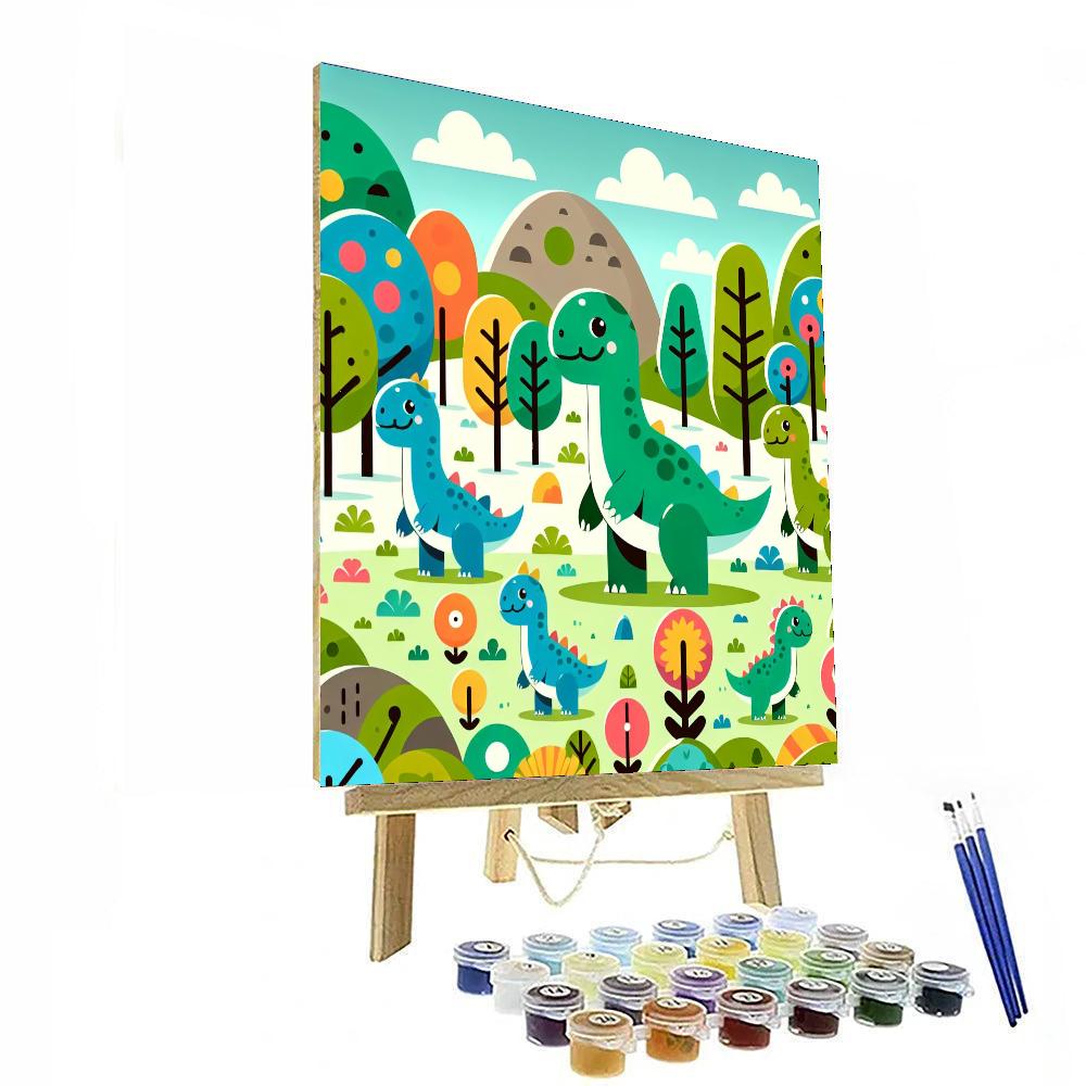 Fun Dino Family Numbered Painting Kits