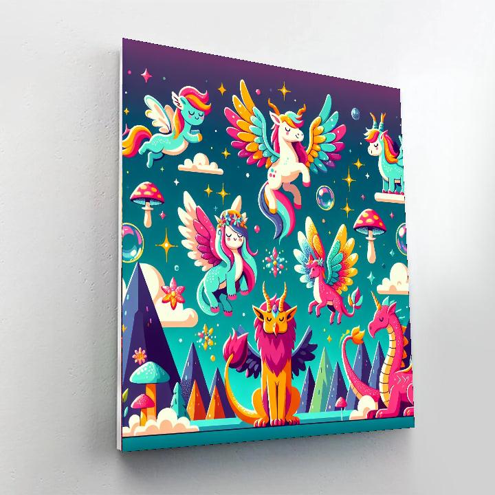 Exploration Of Mythical Worlds Number Painting