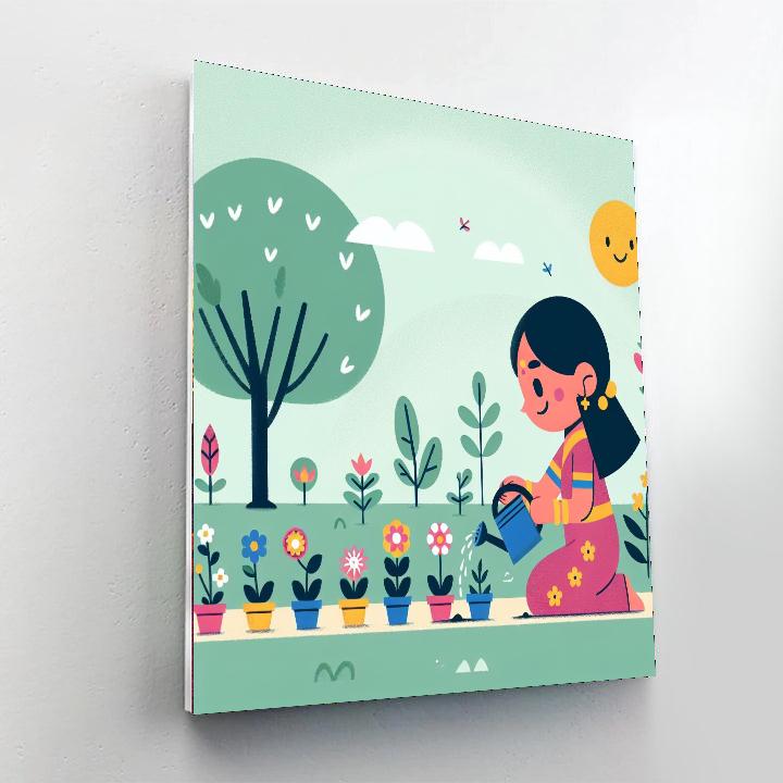 Eco-friendly Garden Sprouts DIY Paint By Numbers